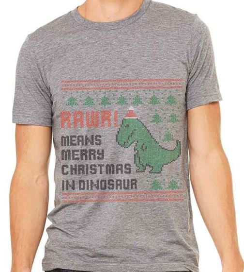 Picture of RAWR! Means Merry Xmas in Dinosaur